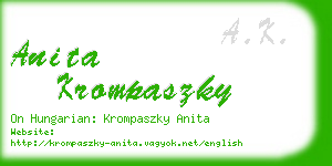 anita krompaszky business card